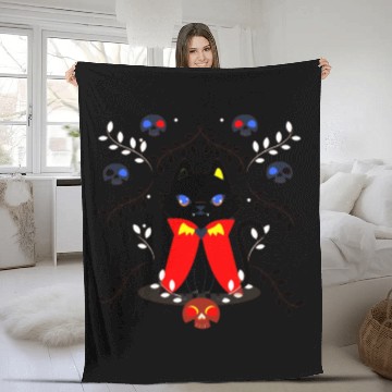 Discover Vampire cat Fleece Blankets