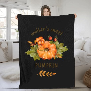 Discover Orange Cute Pumpkin Fleece Blankets