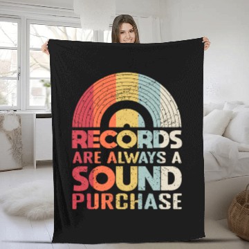 Discover Vinyl Collector Joke Record Collection Fleece Blankets