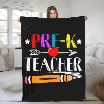 Discover Funny Back To School Teacher Student Pre K Teacher Fleece Blankets
