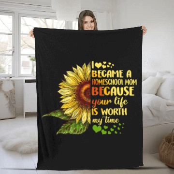 Discover I Became Homeschool Mom Costume Back To School Fleece Blankets