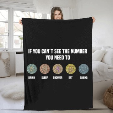 Discover Ishihara Numbers - Skiing Fleece Blankets