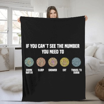 Discover Ishihara Numbers - Travel To Dubai Fleece Blankets