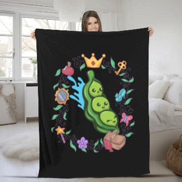 Discover Pea Vegetable Vegan Fairy Fairy Tale Fleece Blankets