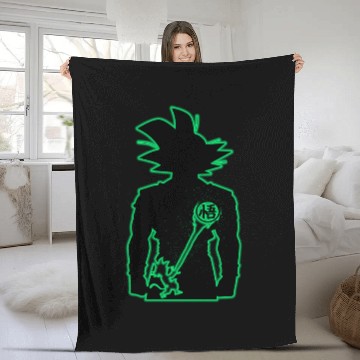 Discover DBZ Son Goku Fleece Blankets