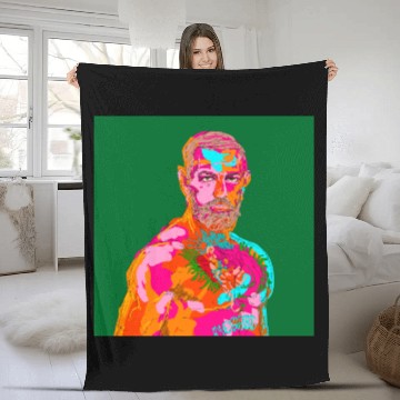Discover Conor McGregor abstract painting Fleece Blankets