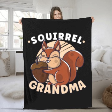 Discover Funny Squirrel Fan Squirrel Lover Chipmunk Addict Fleece Blankets