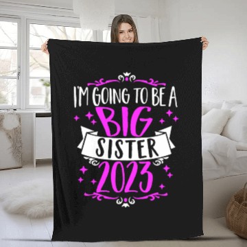 Discover Going to be a Big Sister 2023 Pregnancy Big Sis Fleece Blankets