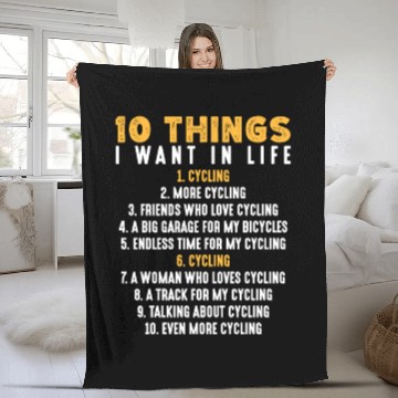 Discover Cycling Riders Cyclist Bicycle Mountain Cycling Fleece Blankets