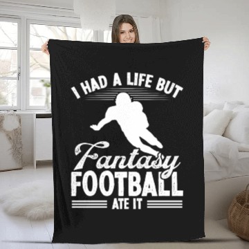 Discover Fantasy Football Player Fantasy Team Draft Legend Fleece Blankets