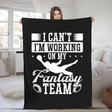 Discover Fantasy Football Player I can working on my Team Fleece Blankets