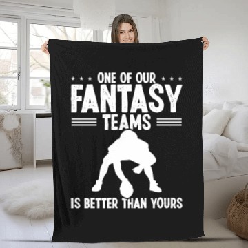 Discover Fantasy Football Team is better than yours Player Fleece Blankets