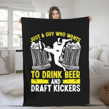 Discover Fantasy Football Player Drinking Draft Kickers Fleece Blankets