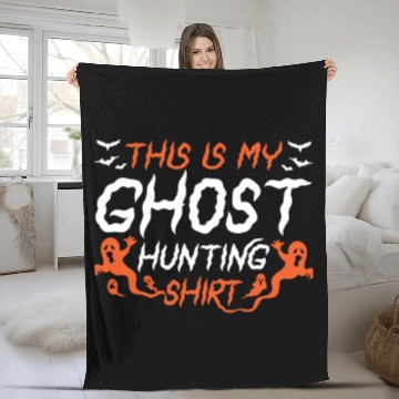 Discover This Is My Ghost Hunting Fleece Blankets for Halloween Men