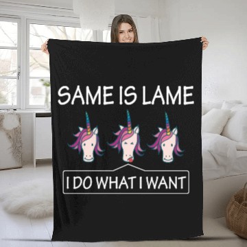 Discover LGBT Same Is Lame Rainbow Unicorn Gift Fleece Blankets