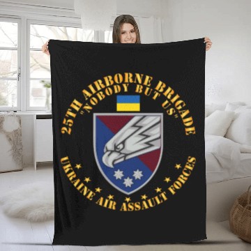 Discover Ukraine 25th Airborne Brigade Nobody but Us X 300 Fleece Blankets