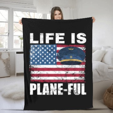 Discover Airline Pilot Aviation Themed Pun For a Corporate Fleece Blankets