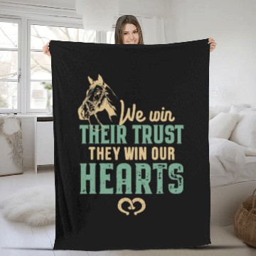 Discover Horse Trust Horseback Riding Lover Horses Love Fleece Blankets