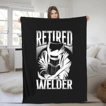 Discover Welder Welding Retirement Vintage Fleece Blankets