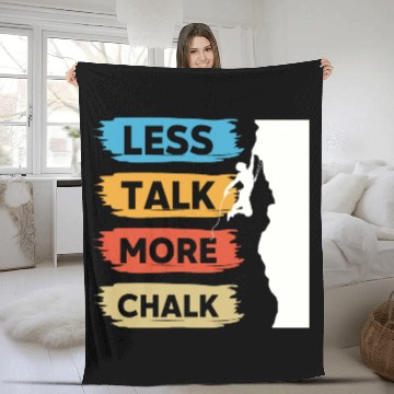 Discover Climbing Mountaineering Climber Mountains Hiking Fleece Blankets