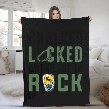 Discover Climbing Mountaineering Climber Mountains Hiking Fleece Blankets