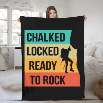 Discover Climbing Mountaineering Climber Mountains Hiking Fleece Blankets