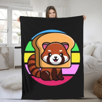 Discover Red Panda In Toast Fleece Blankets
