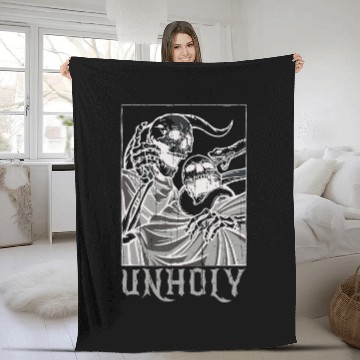Discover Skeleton Bones Tarot Card Occult Unholy Gothic Fleece Blankets