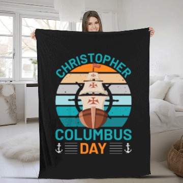 Discover Columbus Day for Christopher Columbus lover Fleece Blankets