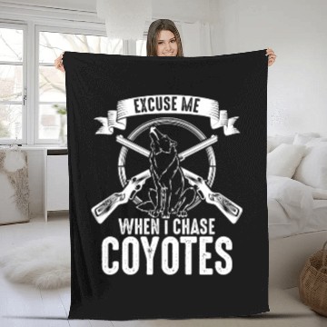 Discover Coyote Trapping Coyote Hunting Yote Hunting Gift Fleece Blankets
