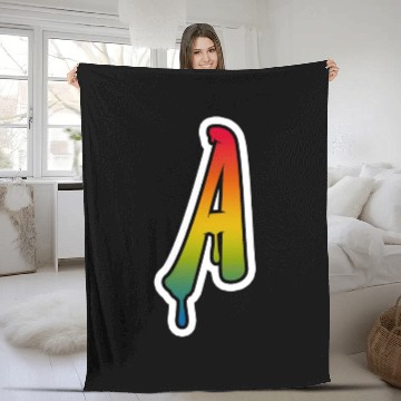 Discover Letter A Graffiti Lettering Alphabet Monogram Init Fleece Blankets