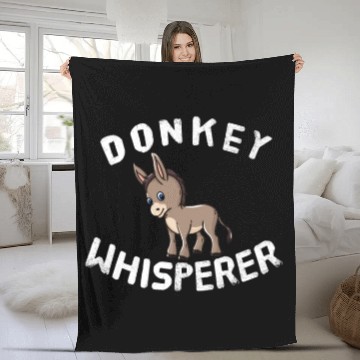 Discover Funny Donkey Lover Donkey Whisperer Fleece Blankets