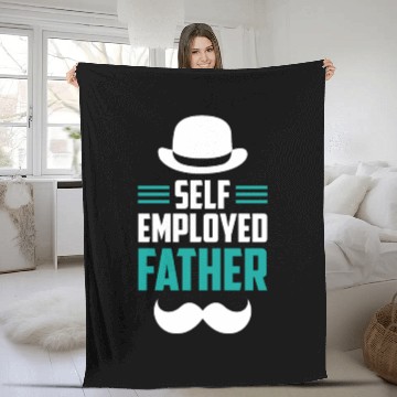 Discover Self Employed Father Work Boss Freelancer Job Fleece Blankets