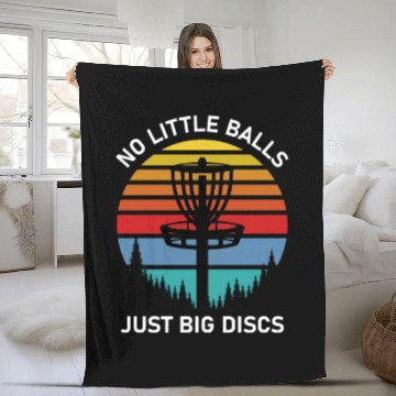 Discover No little balls just big discs - Frisbee Golf Fleece Blankets