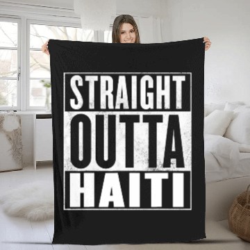 Discover Haiti Straight Outta Haiti Fleece Blankets