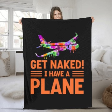 Discover Airline Pilot Quote I Have A Plane Aircraft Pilot Fleece Blankets
