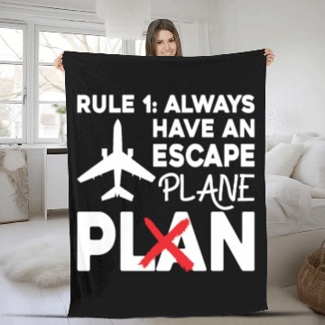 Discover Airline Pilot Pun Escape Plane Aircraft Pilot Fleece Blankets