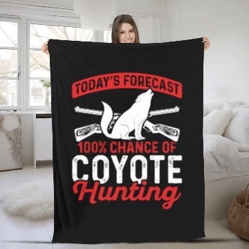 Discover Coyote Trapping Coyote Hunting Yote Hunting Gift Fleece Blankets