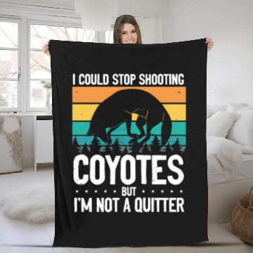 Discover Coyote Trapping Coyote Hunting Yote Hunting Gift Fleece Blankets