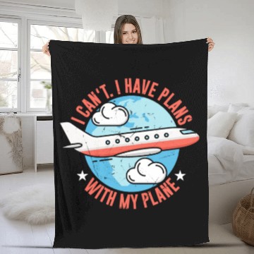 Discover Airline Pilot Aircraft Pilot Plans With My Plane Fleece Blankets