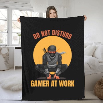 Discover Do Not Disturb Gamer At Work-Gaming Lover Fleece Blankets
