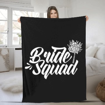 Discover Bride Squad Wedding Bachelorette Party Cute Fleece Blankets