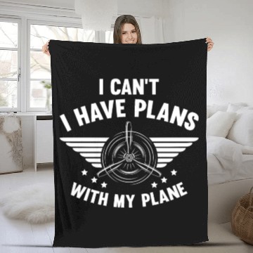 Discover Airline Pilot Aircraft Pilot Plans With My Plane Fleece Blankets