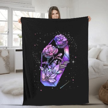 Discover Coffin of Roses Fleece Blankets