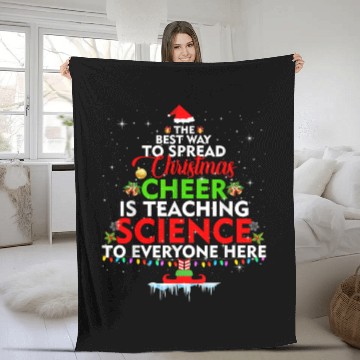 Discover Science Christmas tree Fleece Blankets
