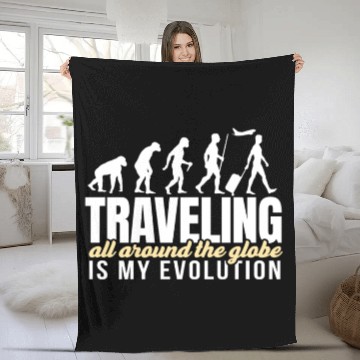 Discover Joyable Traveling Of Pleasant Evolution Saying Fleece Blankets