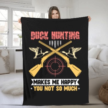 Discover Duck Hunt Duck Hunter Bird Hunting Duck Hunting Fleece Blankets