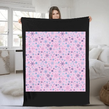 Discover Snowflakes Pattern Colorful Fleece Blankets