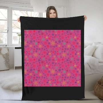 Discover Snowflakes Pattern Colorful Fleece Blankets