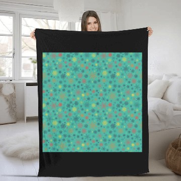 Discover Snowflakes Pattern Colorful Fleece Blankets
